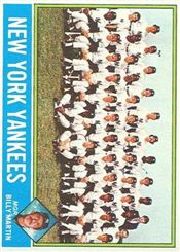 1976 Topps Baseball Cards      017      New York Yankees CL/Billy Martin